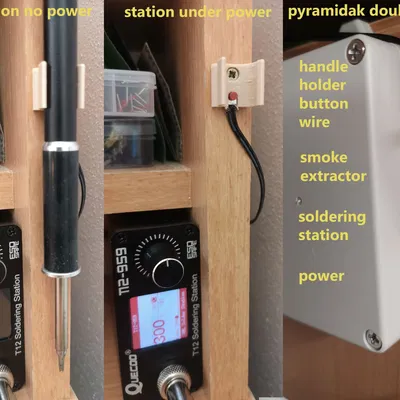 Giá đỡ tay cầm hàn T12 với nút kích hoạt