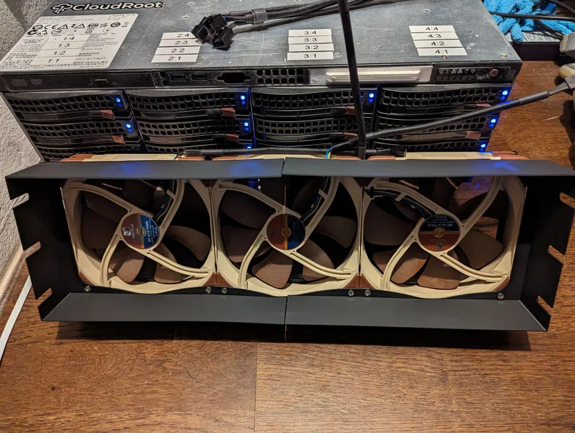 Giá đỡ quạt trước cho máy chủ Supermicro 836 3U với 3 quạt 140mm - Image 2