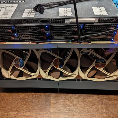 Giá đỡ quạt trước cho máy chủ Supermicro 836 3U với 3 quạt 140mm