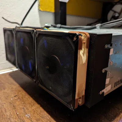 Giá đỡ quạt trước cho máy chủ Supermicro 836 3U với 3 quạt 140mm