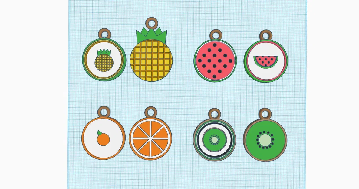 Móc khóa hình trái cây độc đáo và dễ thương - Image 1