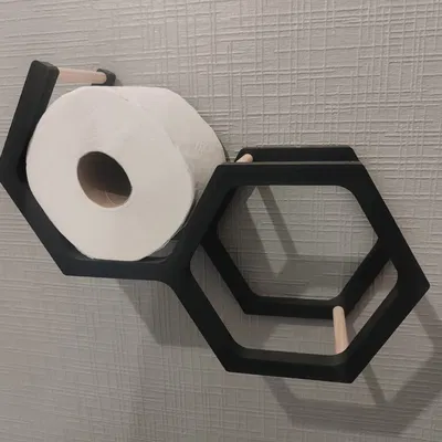 Giá đỡ giấy vệ sinh tổ ong hiện đại hai cuộn treo tường