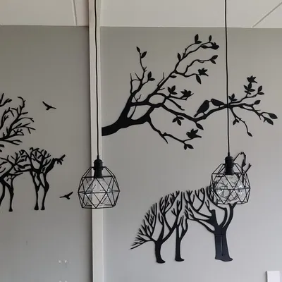 Chậu hoa mùa xuân không khung tranh với chim và cành cây