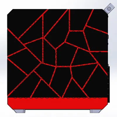 Trang trí khối lava vỡ cho thùng máy Qube 500