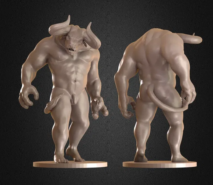 Tượng Minotaur chất lượng cao cho in 3D FDM và SLA - Image 1