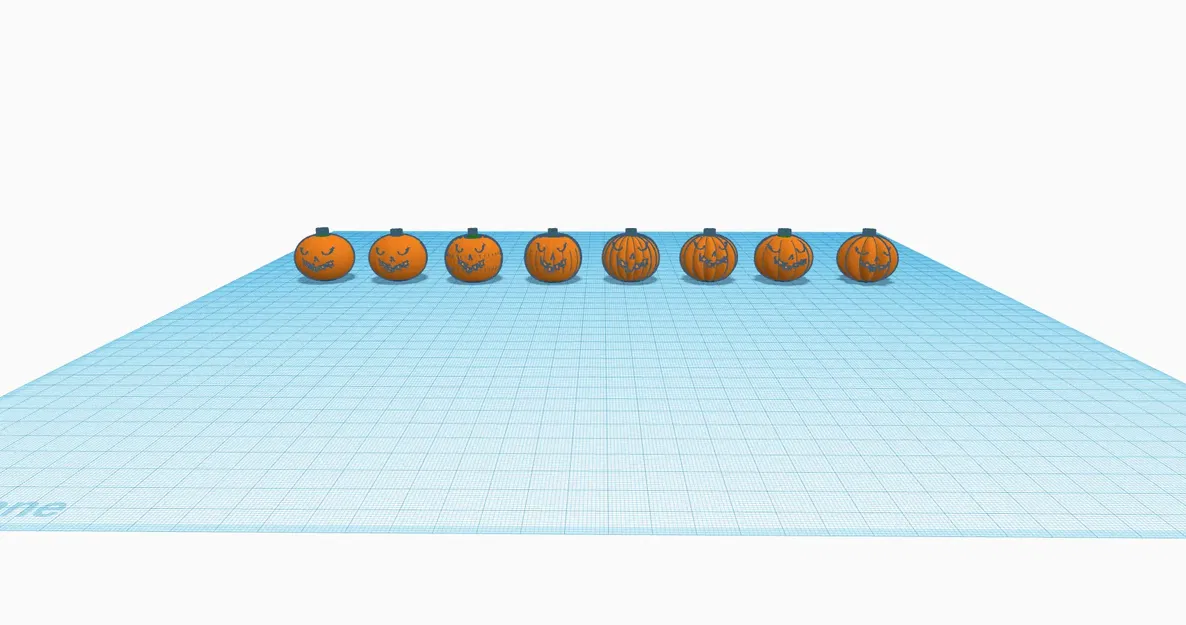 8 hình dáng bí ngô trang trí Halloween - Image 1