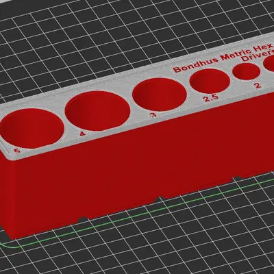 Giá đỡ dụng cụ Bondhus 1x4 cho bộ lục giác Metric