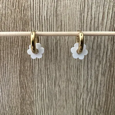 Mặt dây chuyền hoa nhỏ cho bông tai Creolen