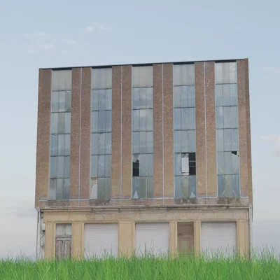 Mô hình tòa nhà 3D chi tiết với hình ảnh minh họa