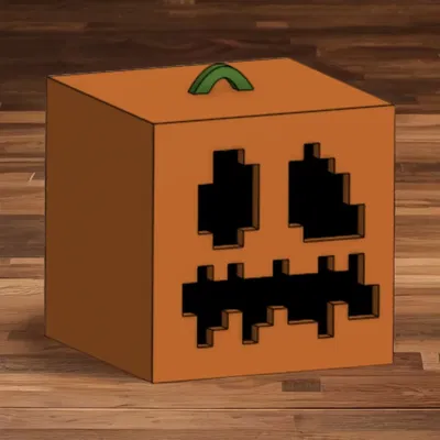 Mô hình bí ngô trong Minecraft làm móc khóa