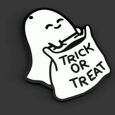 Móc khóa ma Halloween hai mặt