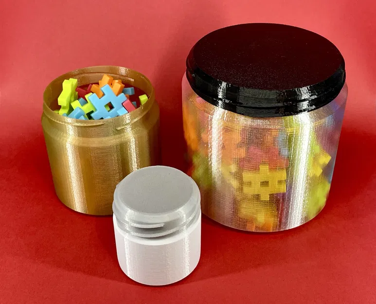 Bình đựng hình trụ mịn với nắp ren cho in nhanh - Image 1