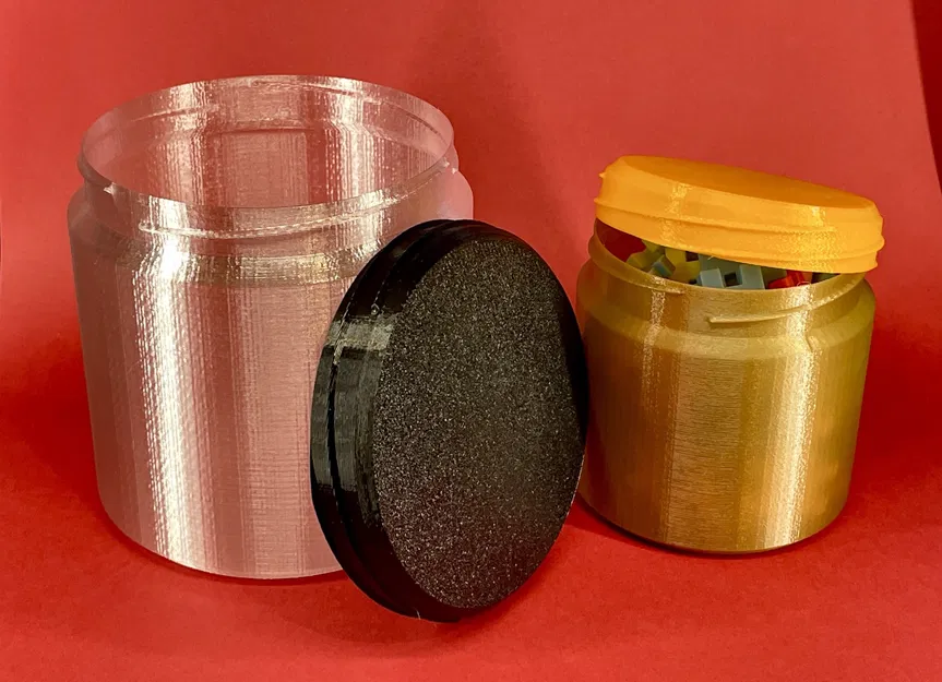 Bình đựng hình trụ mịn với nắp ren cho in nhanh - Image 2