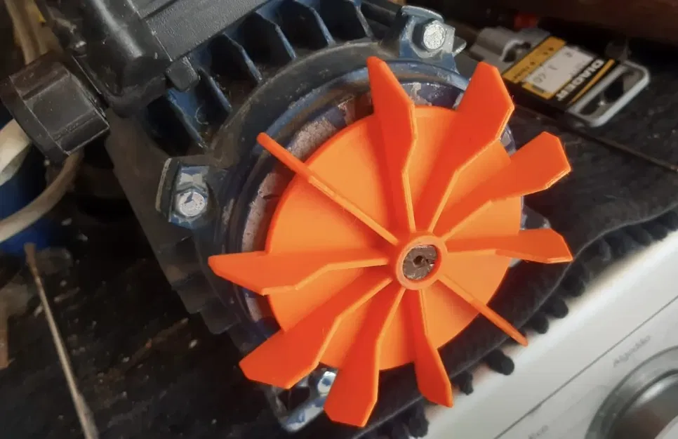 Quạt động cơ điện với lỗ trong 11.6mm và đường kính 107.5mm - Image 4