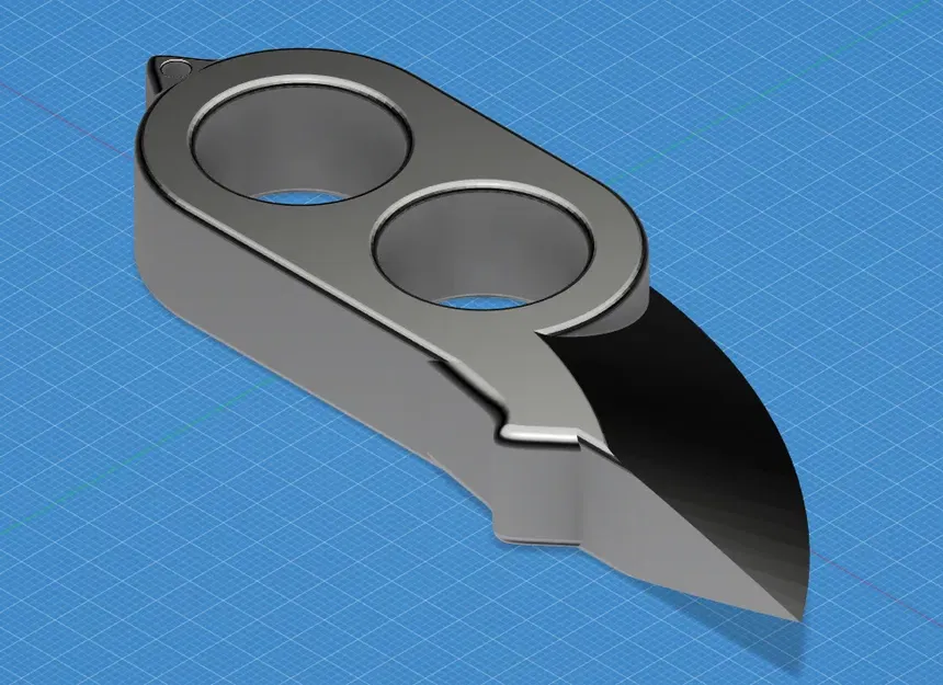 Dao hai ngón tay nhỏ gọn cho móc khóa - Image 1