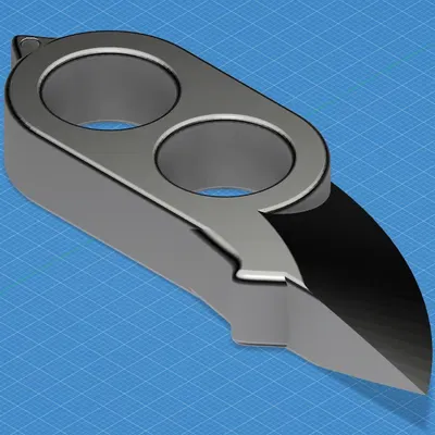 Dao hai ngón tay nhỏ gọn cho móc khóa