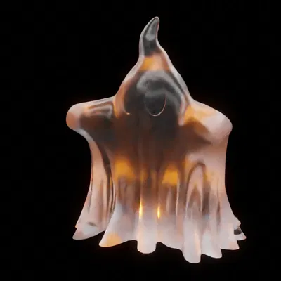 Bình ma quái Booh trang trí Halloween - màu đơn sắc