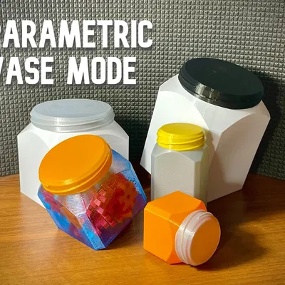 Bình đựng hình vuông có nắp vặn cho in 3D nhanh chóng