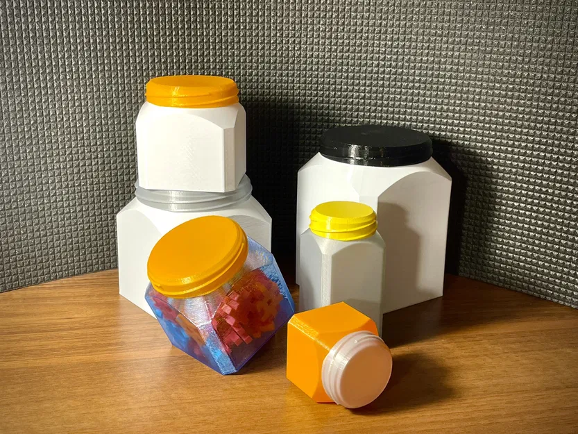 Bình đựng hình vuông có nắp vặn cho in 3D nhanh chóng - Image 2