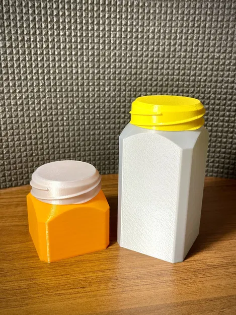 Bình đựng hình vuông có nắp vặn cho in 3D nhanh chóng - Image 3