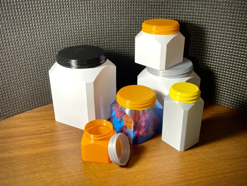 Bình đựng hình vuông có nắp vặn cho in 3D nhanh chóng - Image 6