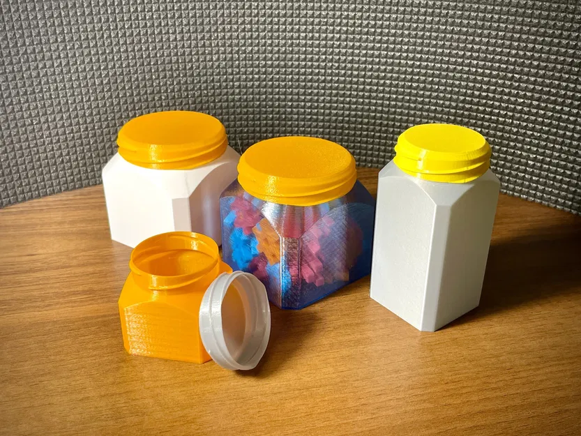 Bình đựng hình vuông có nắp vặn cho in 3D nhanh chóng - Image 7