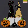 Gnome trang trí Halloween 2D cho máy in 3D - Thumbnail 1