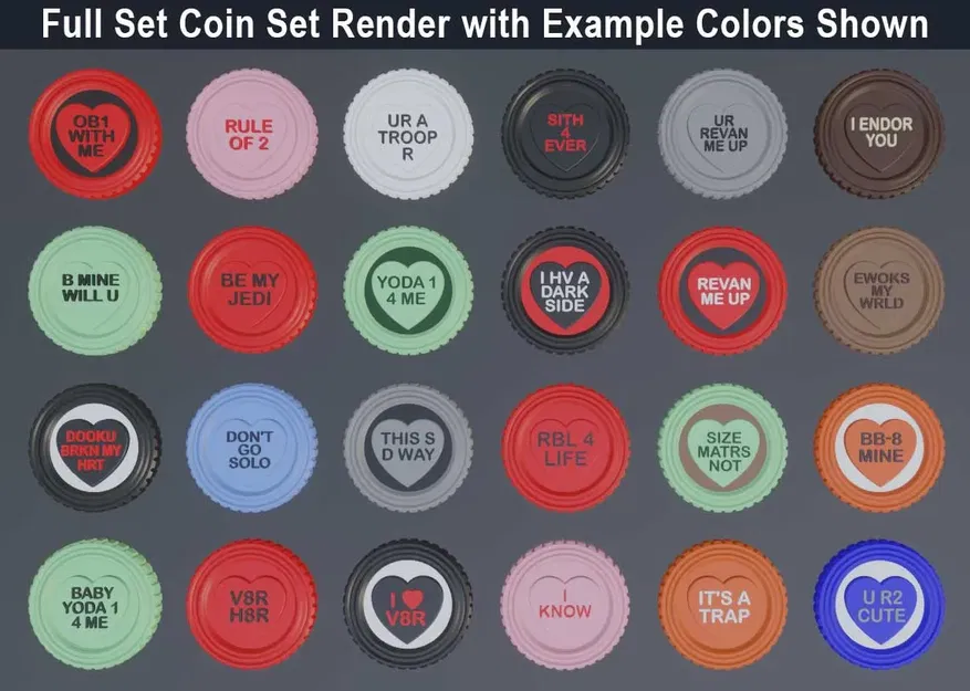 Coi coin fidget trái tim chủ đề Star Wars cho ngày Valentine - Image 3