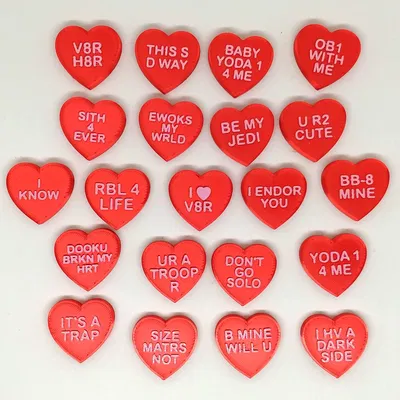 Trái tim Valentine chủ đề Star Wars cho người yêu thích phim