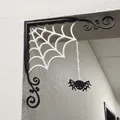 Trang trí Halloween mạng nhện góc với nhện in sẵn - Thumbnail 2