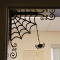 Trang trí Halloween mạng nhện góc với nhện in sẵn - Thumbnail 3