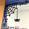 Trang trí Halloween mạng nhện góc với nhện in sẵn - Thumbnail 4