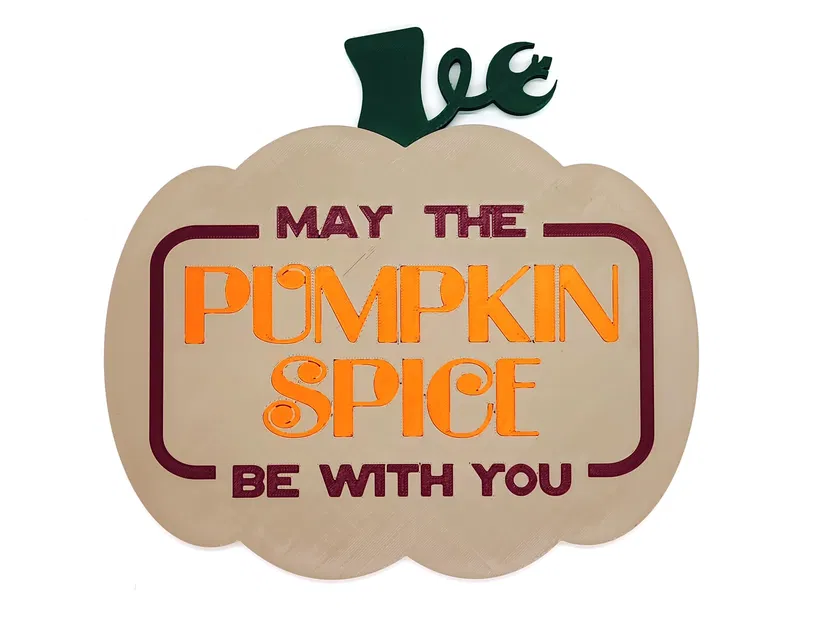 Biển hiệu trang trí "May The Pumpkin Spice Be With You" chủ đề Star... - Image 1