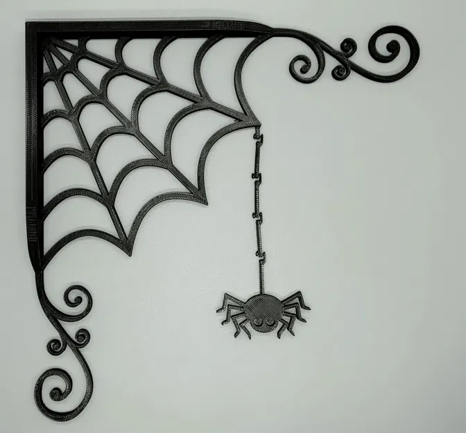 Trang trí Halloween mạng nhện góc với nhện in sẵn - Image 6