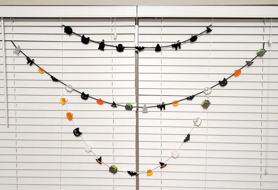Trang trí dây garland Halloween kết hợp hình dạng vui nhộn - Image 4