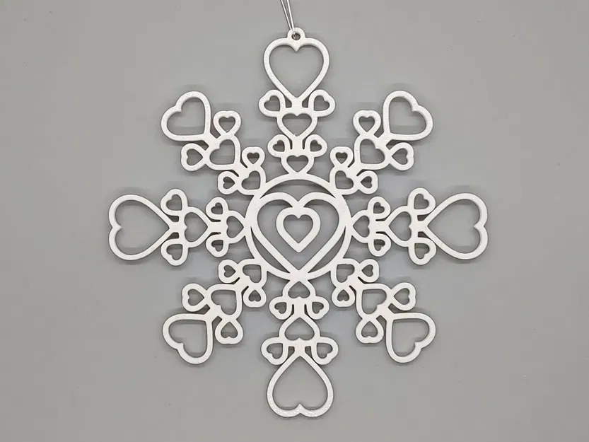 Đồ trang trí tuyết hình trái tim cho dịp lễ hội - Image 2