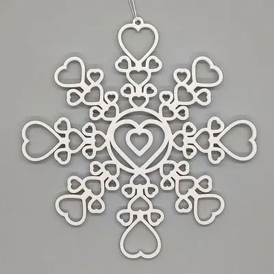 Đồ trang trí tuyết hình trái tim cho dịp lễ hội