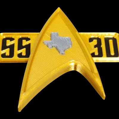 Mô hình huy hiệu Star Trek cho sinh nhật Subsector3D