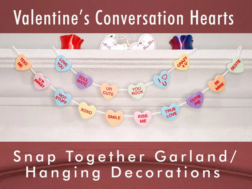 Chuỗi trang trí trái tim trò chuyện cho ngày Valentine - Image 1