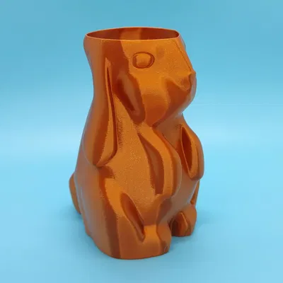 Bình hoa thỏ tai dài in theo chế độ xoắn ốc