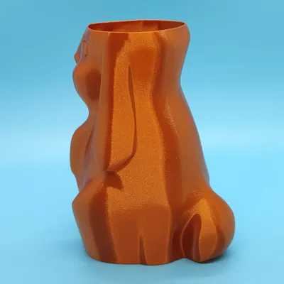 Bình hoa thỏ tai dài in theo chế độ xoắn ốc