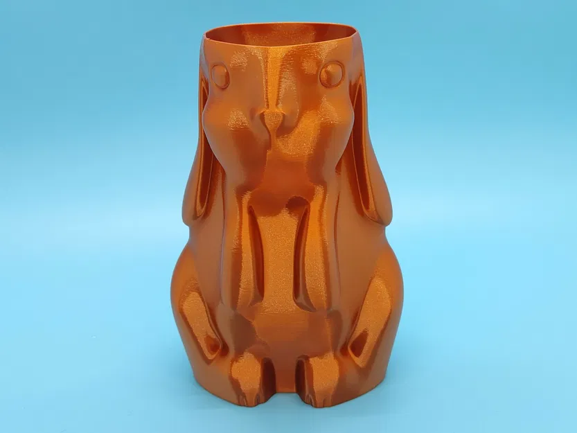 Bình hoa thỏ tai dài in theo chế độ xoắn ốc - Image 5