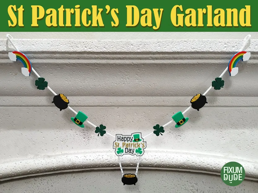 Dây trang trí lễ hội Ngày Thánh Patrick ghép nối màu sắc - Image 1