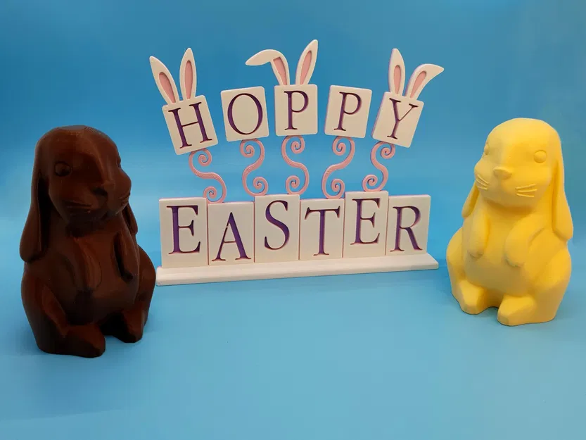 Thỏ dễ thương với tai rủ mùa xuân và lễ Phục sinh - Image 1