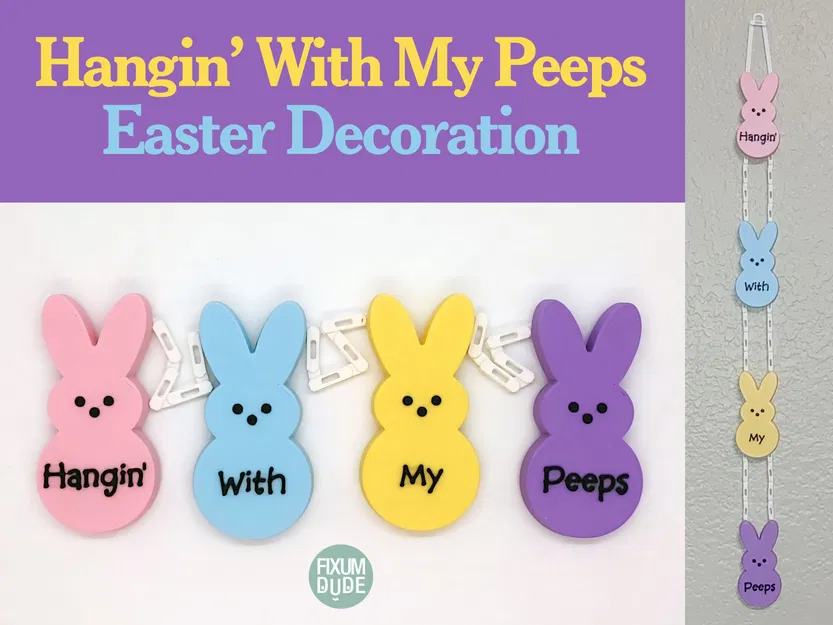 Trang trí treo mùa xuân với nhân vật thỏ đáng yêu - Image 1