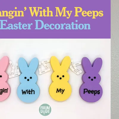 Trang trí treo mùa xuân với nhân vật thỏ đáng yêu