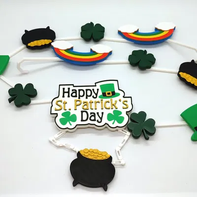 Dây trang trí lễ hội Ngày Thánh Patrick ghép nối màu sắc