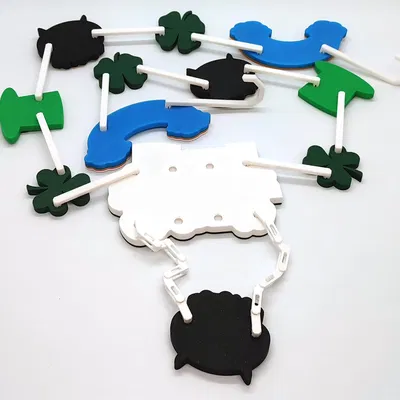 Dây trang trí lễ hội Ngày Thánh Patrick ghép nối màu sắc