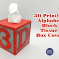 Vỏ hộp đựng khăn giấy hình khối chữ cái in 3D - Thumbnail 1