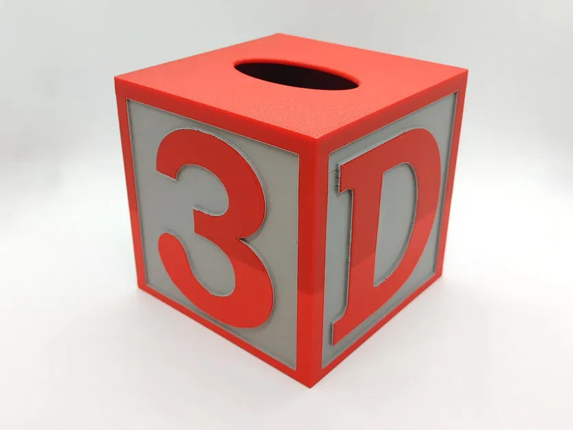 Vỏ hộp đựng khăn giấy hình khối chữ cái in 3D - Image 3